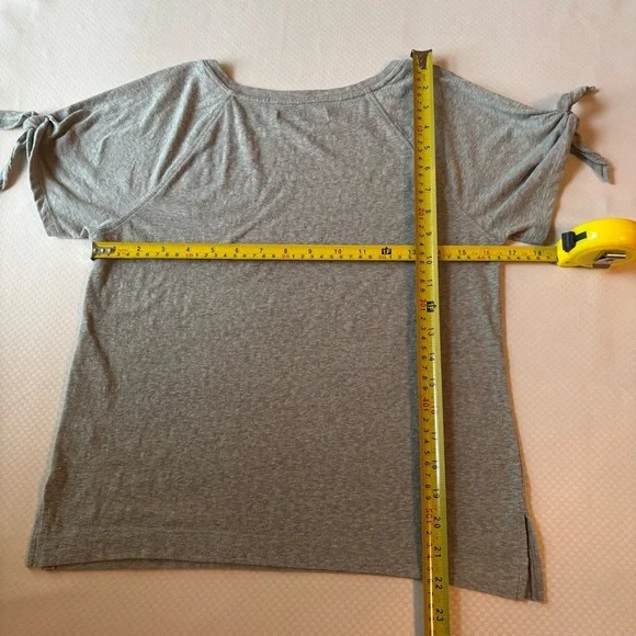 Abercrombie & Fitch Light Green Tie Front Short Sleeve Top - Picture 7 of 8